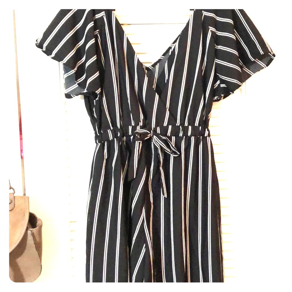 Wide leg pants romper